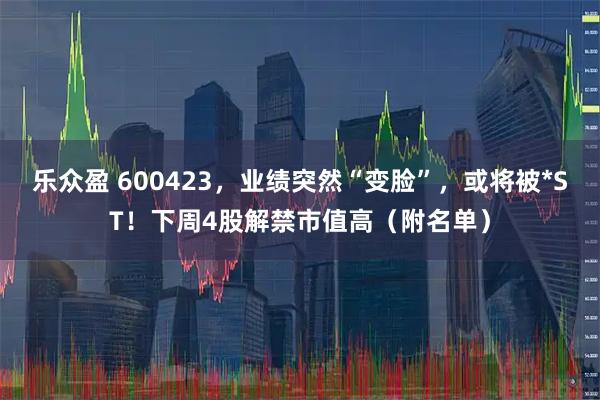 乐众盈 600423，业绩突然“变脸”，或将被*ST！下周4股解禁市值高（附名单）